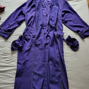 Vintage Victoria's Secret Purple and Gold Lingerie Bath Robe